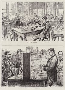 Estudiantes de medicina trabajando
